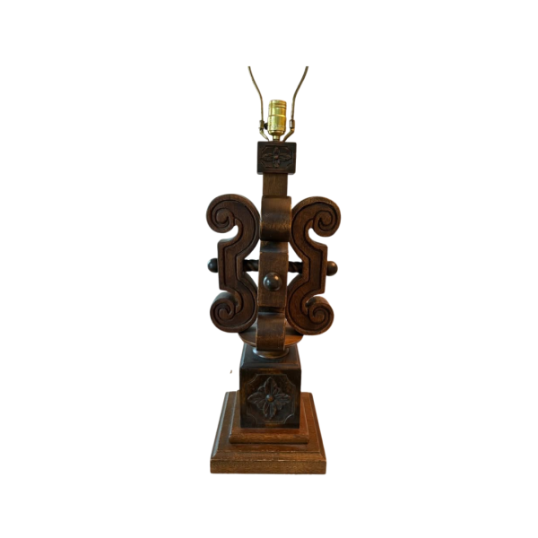 Southwestern Style Solid Wood Lamp - Image 3