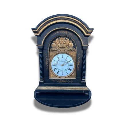 Large Ebonized Mantle Clock