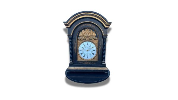 Large Ebonized Mantle Clock
